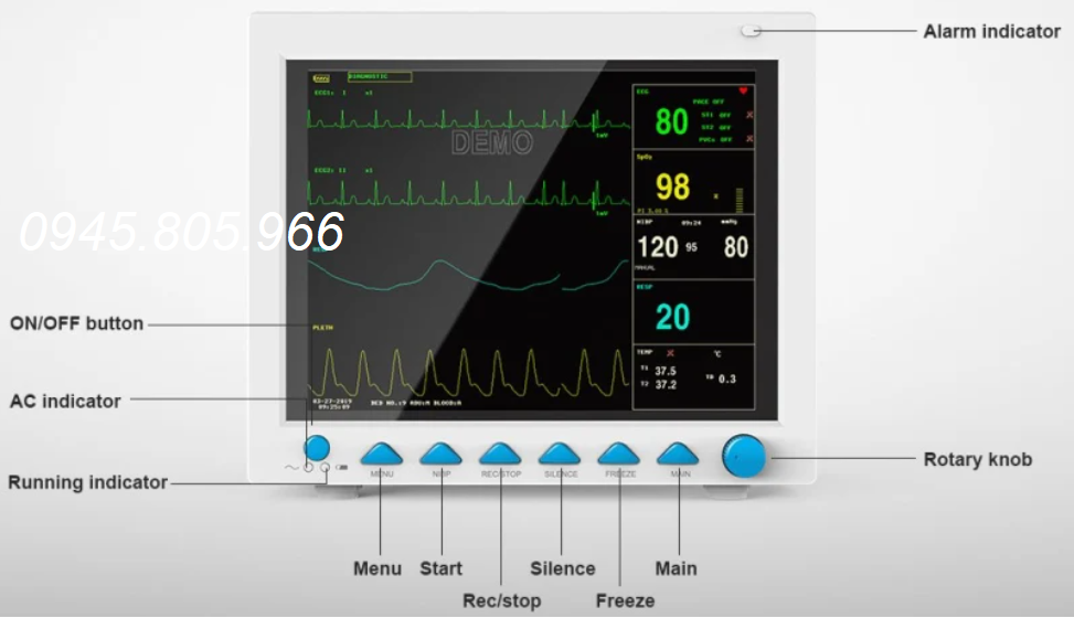 Monitor theo dõi bệnh nhân Contec CMS8000